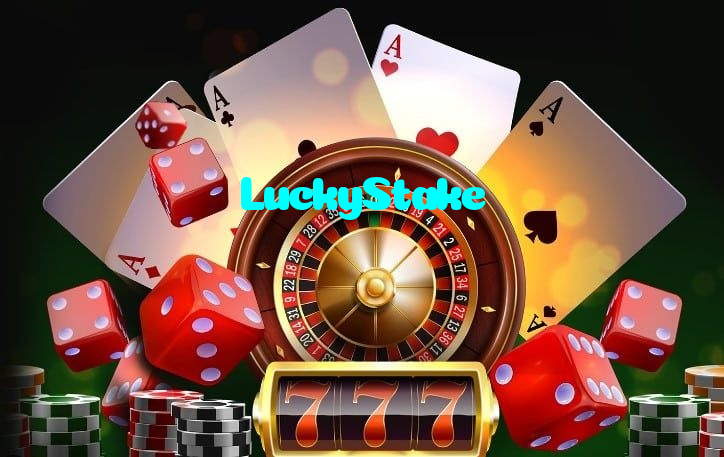 LuckyStake casino presented on mobile device in Pakistan with slots and live games